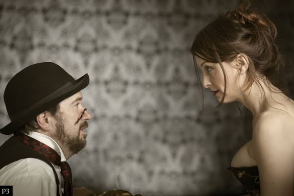 Aaron Cromie and Christie Parker in THE BODY LAUTREC. Photo credit: plate3photography.com.