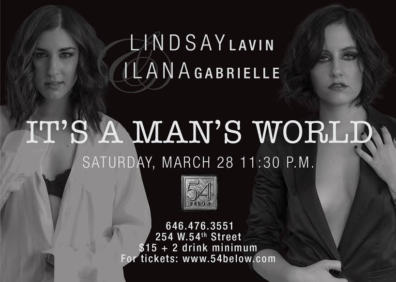 Lindsay Lavin and Ilana Gabrielle perform “It’s a Man’s World” at 54 Below (Photo credit: Jeffrey Auger)