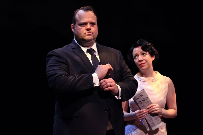 Scott Greer and Amanda Schoonover  in Bruce Graham's RIZZO from Theatre Exile.  Photo by Paola Nogueras. 