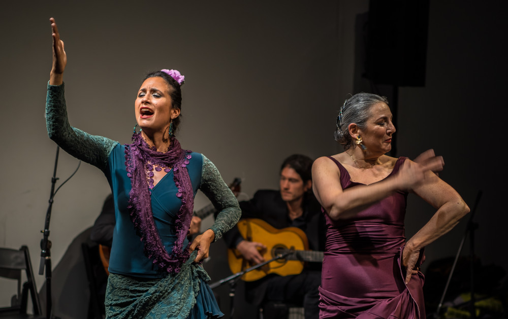 Cantor Barbara Martinez and La Meira at the first TABLAO PHILLY.  Photo by Mike Hurwitz