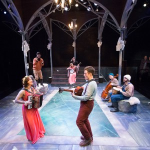 Liz Filios, Jake Blouch, and the ensemble of Lantern Theater Company’s AS YOU LIKE IT (Photo credit: Mark Garvin).