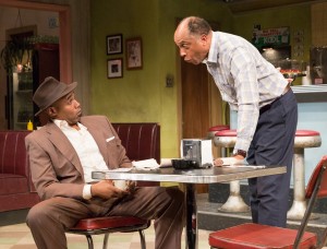 U.R. as Sterling and Johnnie Hobbs, Jr. as Memphis in Arden Theatre Company’s production of Two Trains Running. Photo by Mark Garvin.