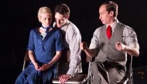 Mary Tuomanen, xx, and Ross Beschler in MACHINAL. Photo by Dave Sarrafian)