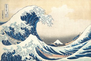 Hokusai's Wave print from the 36 Views series.