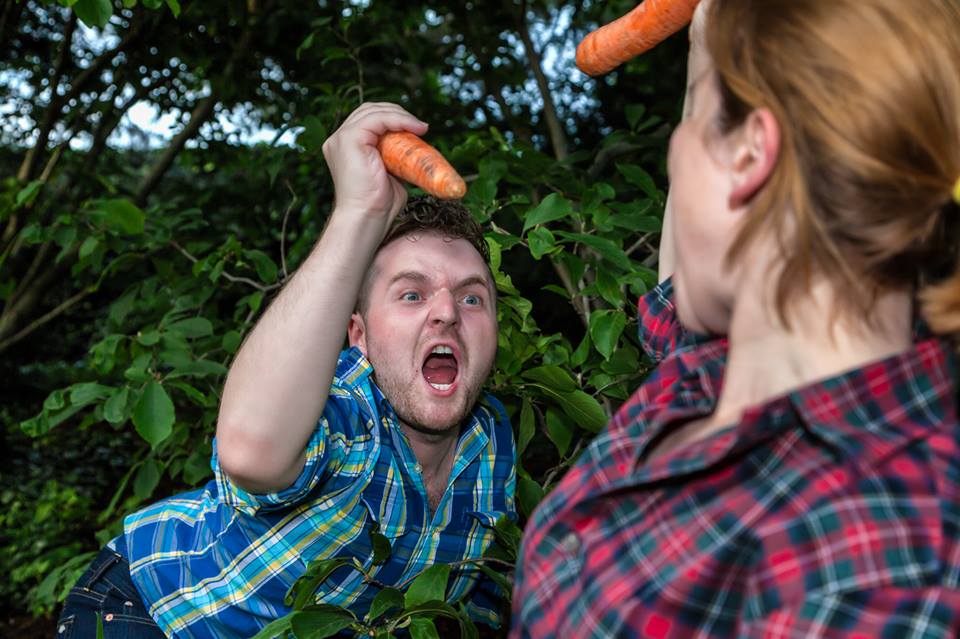 It's only in the second half of ANIMAL FARM TO TABLE that the carrots really start flying. Photo by Daniel Kontz.
