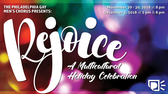 PGMC poster of Rejoice, a multicutural holiday celebration