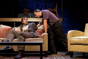 Dan Hodge and Joe Guzmán star in Passage Theatre’ TRUE STORY (Photo credit: Mathias Goldstein)