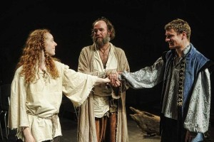 Isa St. Clair, Brian McCann, and Steve Carpenter in the Curio Theatre Company’s production THE TEMPEST. Photo by Kyle Cassidy.