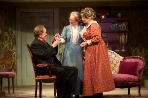 Peter Schmitz, Jane Ridley, and Mary Martello in the Walnut Street Theatre’s ARSENIC AND OLD LACE (Photo credit: J. Urdaneta Photography)