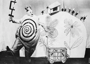Image from a 1964 production of Alfred Jarry's Ubu Roi