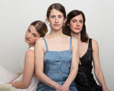 From left:  Mary Tuomanen (as Irina) Sarah Sanford (as Olga),and Katharine Powell (as Masha) as the ‘Three Sisters’ in the Arden Theatre Company production of Anton Chekhov’s play. (Photo courtesy of Mark Garvin)