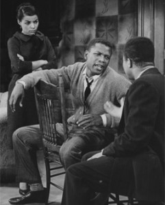 Lorraine Hansberry's A Raisin in the Sun opened at the Walnut on January 26, 1959. Starring (from left) Ruby Dee, Sidney Poitier, and Lonne Elder III. (Photograph courtesy of the Theatre Collection, Free Library of Philadelphia.)