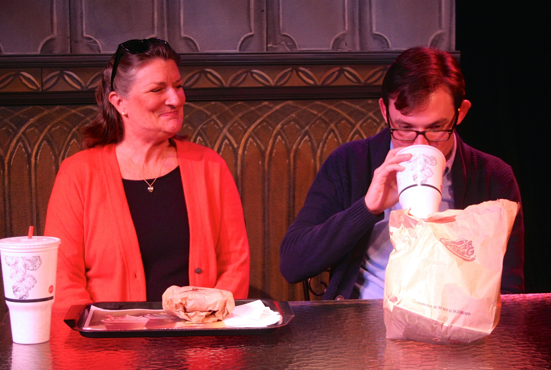 Marcia Saunders and Harry Watermeier star in A RESPECTABLE WIDOW TAKES TO VULGARITY (Photo credit: Emma Gibson)