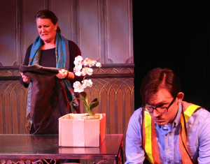 Marcia Saunders and Harry Watermeier star in A RESPECTABLE WIDOW TAKES TO VULGARITY (Photo credit: Emma Gibson)