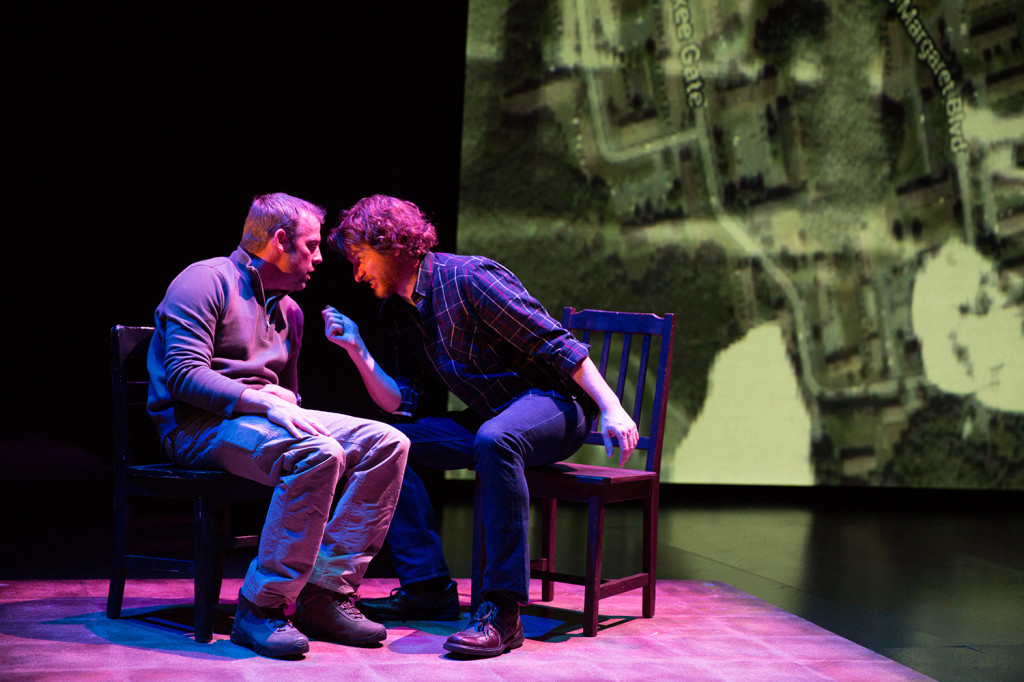 Ian Merrill Peakes (left) and Harry Smith in THE BODY OF AN AMERICAN. Photo by Alexander Ilziliaev.