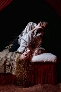 Steven Wright as Othello and Isa St.Clair as Desdemona in Curio Theatre Company’s OTHELLO (Photo credit: Kyle Cassidy)
