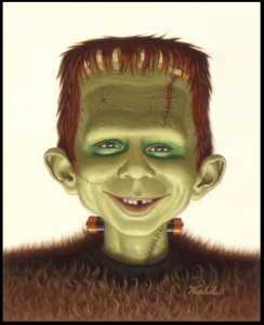 James Warhola, MAD Alfred Frankenstein, original oil painting, 1983, for MAD Magazine cover illustration (Photo credit: Courtesy of the Artist)