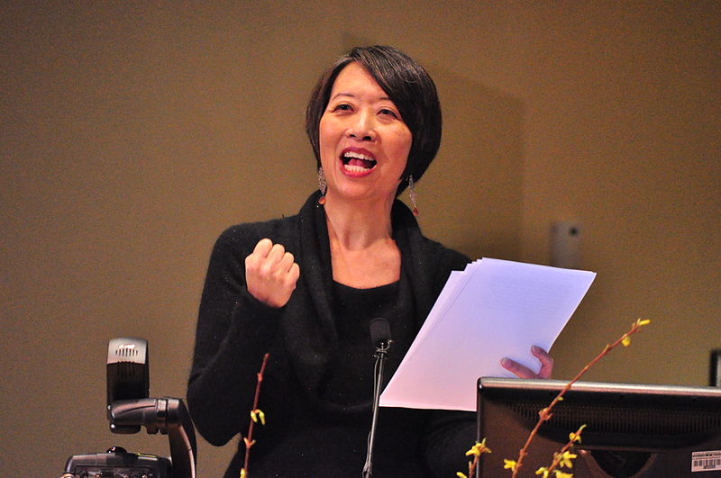 Jeanne Sakata at Courage in Action, University of Washington Library Special Collections, Feb. 22, 2014, photo by Joe Mabel