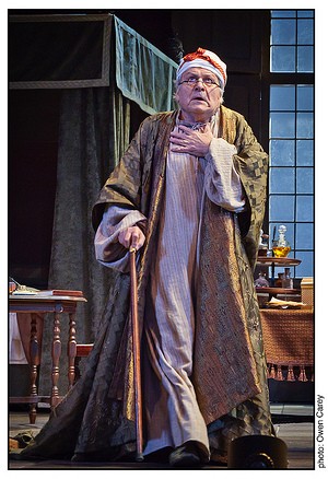 Argan (David Marguiles) in The Imaginary Invalid (Le Malade imaginaire) by Molière in an adaptation by Constance Congdon, directed by Chris Coleman at the Portland Center Stage Main Stage, 2011. www.pcs.org/invalid