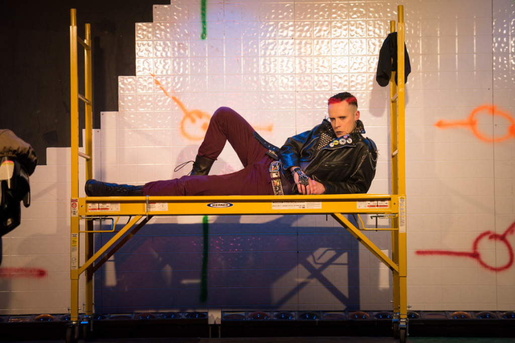Adam Wahlberg as St. Jimmy in CTC’s production of GREEN DAY’S AMERICAN IDIOT (Photo credit: Joe del Tufo)