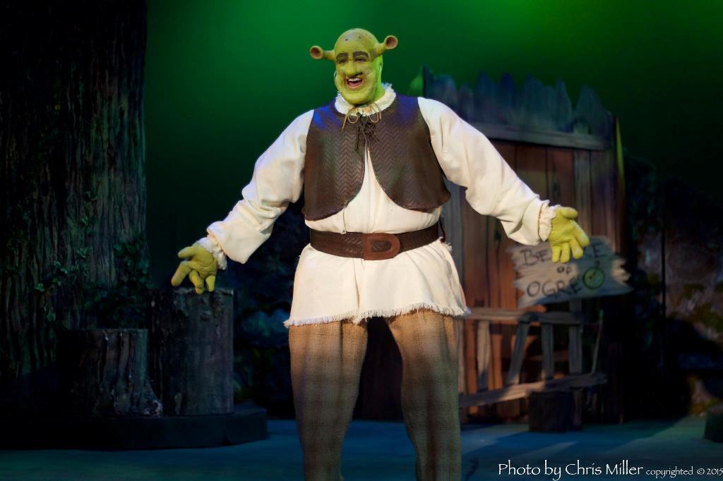 Craig Hutchings stars in the title role of SHREK THE MUSICAL at the Ritz (Photo credit: Chris Miller)