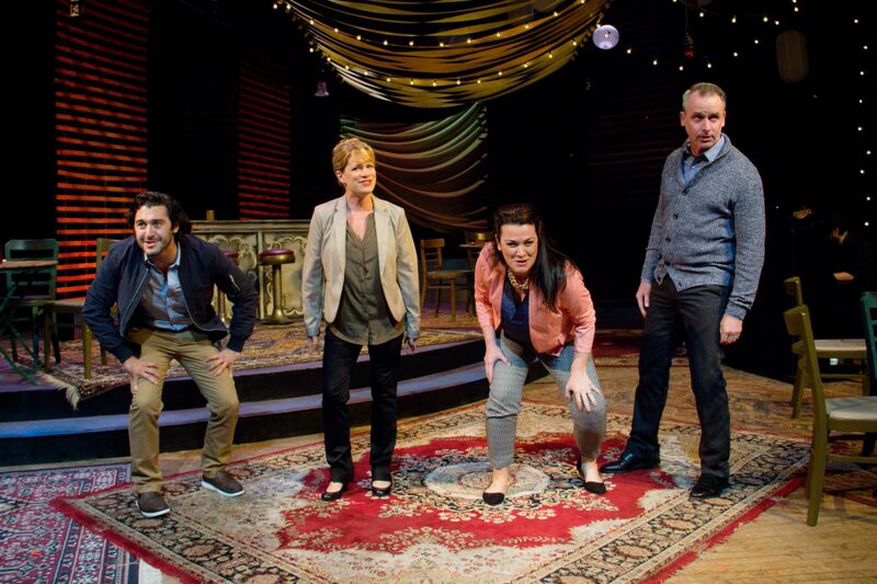 Will Connell, Deirdre Finnegan, Erica Scanlon Harr, and Paul McElwee in Mazeppa’s CLOSER THAN EVER (Photo credit: Kelly Anne Pipe Design and Photography)