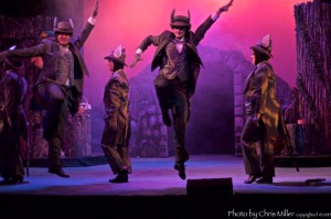 Sean Clancy, Brittany Marie Arneo, Jen Zellers, and Lauren Patanovich in the tap-dance scene from SHREK THE MUSICAL at the Ritz (Photo credit: Chris Miller)