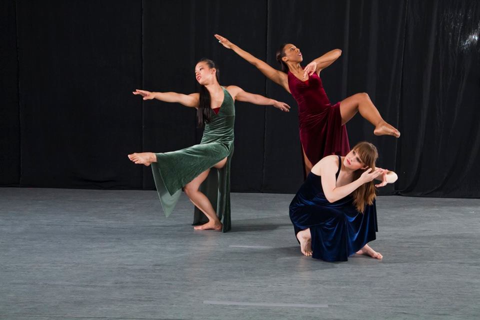 Dancefusion’s Anhthi Maria Nguyen, Gabrielle Wright, and Kalila Kingsford Smith perform in INTO THE LIGHTS (Photo credit: Randl Bye) 