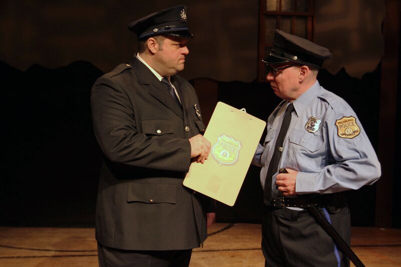 Scott Greer as Frank Rizzo and William Rahill as his father Ralph in Theatre Exile’s RIZZO (Photo credit: Paola Nogueras)