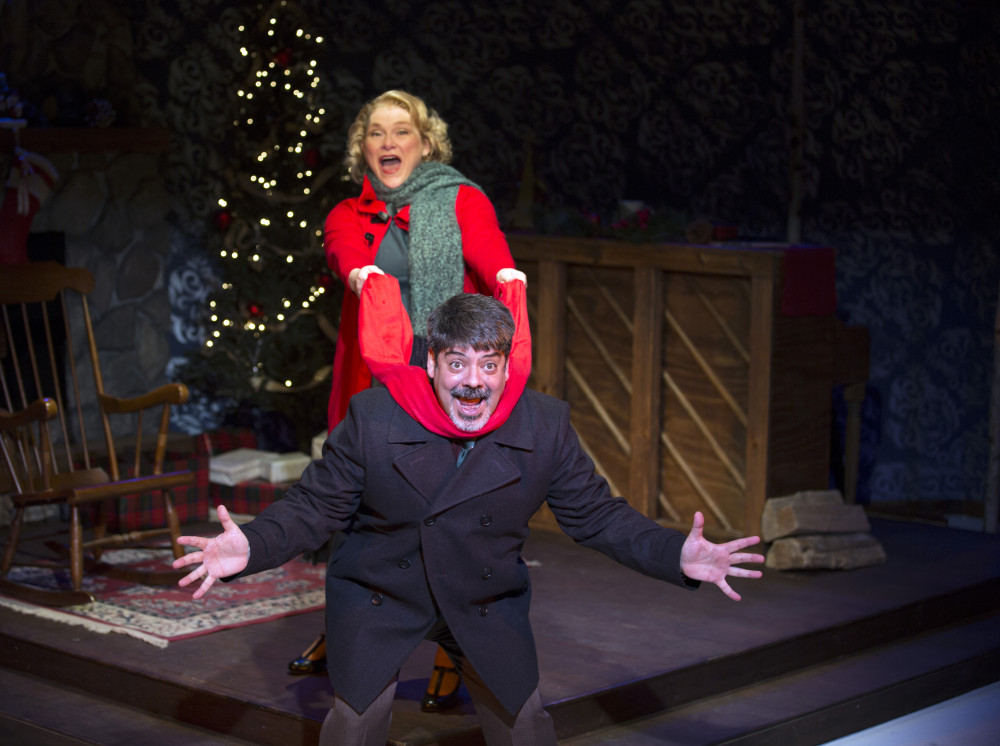 Sonny Leo and April Woodall star in BEHIND THE MUSIC: HOLIDAY TUNES, now on stage at Act II Playhouse in Ambler through Dec. 27. Photo by Bill D'Agostino.