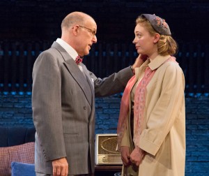 Kenny Morris is the agent and Emile Krause is the daughter in FUNNYMAN at the Arden (Photo credit: Mark Garvin)