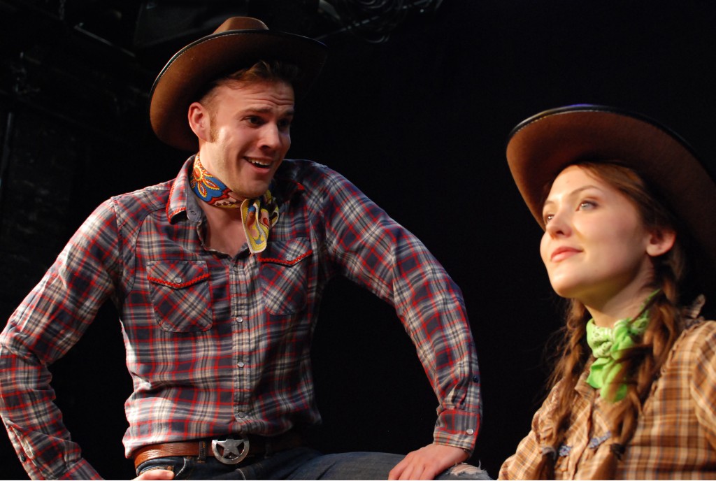 Michael E. Manley (left) and Jenna Pinchbeck star in RODEO. Photo by John Donges.