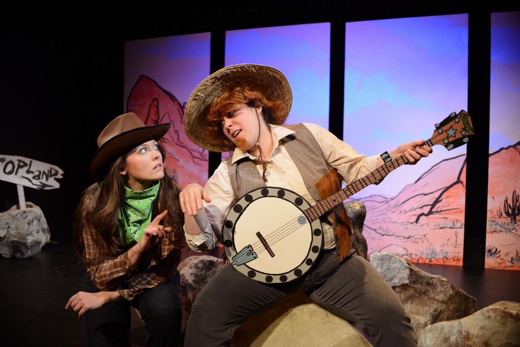  I love this scene right at the top of the show: the combination of their expressions, the quirky characters, the fabulous prop banjo, and the stunning backdrop.
