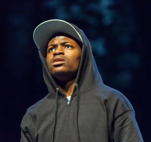 Amir Randall is Trayvon Martin in THE BALLAD OF TRAYVON MARTIN at New Freedom Theatre. Photo by ethimofoto.net