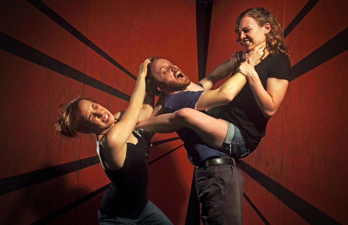 (l-r) Colleen Hughes, Kyle Yackoski, and Leah Holleran. Photo by Lewis Harder.