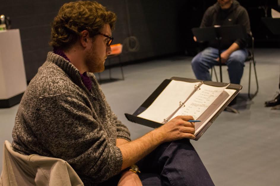 Patrick Ross with a script by James Ijames at PlayPenn, 2015. PlayPenn. Photo by John Fleck,