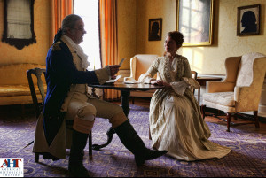 John Lopes as George Washington and Jennifer Summerfield as Elizabeth Powel in the Powel House. Photo by Kyle Cassidy.
